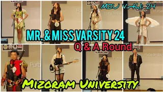 Q & A Round Mr n Miss Varsity 2024 Mizoram University #mzu #mzuvirthli #mizoramuniversity