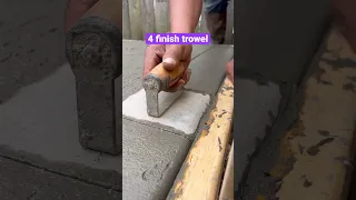 Broom concrete in 5 steps! #concrete #construction #satisfying #shorts