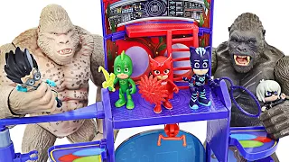 PJ Masks! Defeat the gorilla that has transformed into a huge King Kong! | DuDuPopTOY