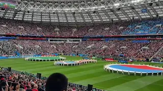 WorldCup 2018 opening. Russia - Saudia Arabia. Russian anthem