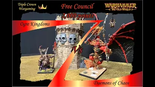 Warhammer The Old World - Ogre Kingdoms Vs Daemons of Chaos - The Free Council