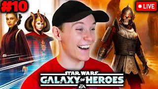 SWGoH Amidala Conquest & Playtesting DARTH BANE! F2P Account & FREE Roster Reviews? - Conquest #10