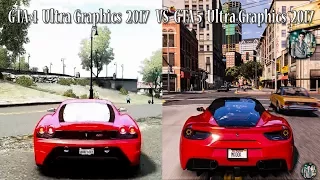 GTA:4 2017 Ultra Graphics Mod VS GTA:5 2017 Ultra Graphics Mod ||Side By Side Graphics Comparison||