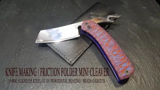 KNIFE MAKING / FRICTION FOLDER MINI CLEAVER 수제칼 #71