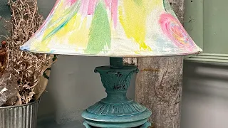 Don’t throw out that ugly lampshade. Paint it!!