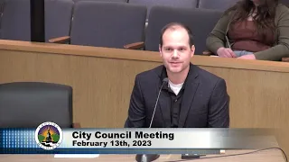 February 13th, 2023 City Council Meeting