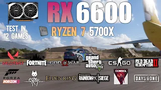 RX 6600 + Ryzen 7 5700X : Test in 12 Games - RX 6600 Gaming test