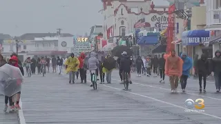 Rainy Weather Slightly Dampens Mood At Jersey Shore