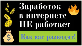 Заработок в интернете НЕ работает. Я так и знал! Как вас разводят в интернете!