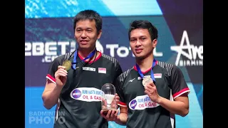 2019 YONEX All England Mens Doubles final - key moments - Ahsan Setiawan