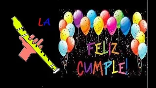 FELIZ CUMPLEAÑOS, FLAUTA DULCE FÁCIL, TUTORIAL / HAPPY BIRTHDAY  RECORDER .