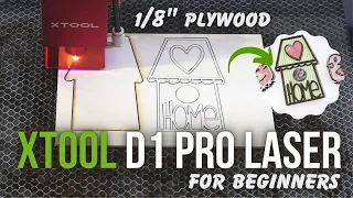 How To Cut Plywood with xTool D1 Pro 20 watt Laser Cutter / Beginner Friendly! STEP BY STEP TUTORIAL