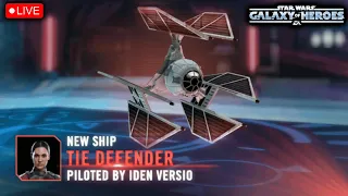 TIE DEFENDER 4 STAR UNLOCK TESTING LIVE - FULL AUTO EXECUTOR - STAR WARS: GALAXY OF HEROES