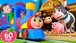 Happy Train Song - Baby Animals Travel Choo Choo | Big Compilation of Nursery Rhymes & Kids Songs