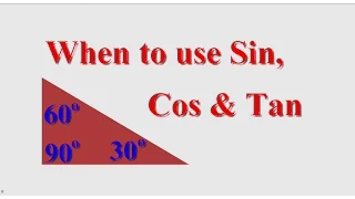 When Do I use Sin, Cos or Tan?