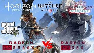 RX5500XT VS RX580 Gaming with 4 Games !!!