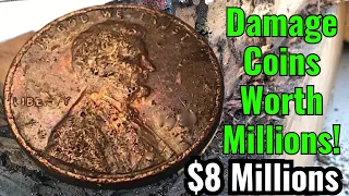 10 BAD CONDITION PENNIES WORTH OVER $8 MILLIONS - DAMAGE COINS WORTH A LOT OF MONEY!