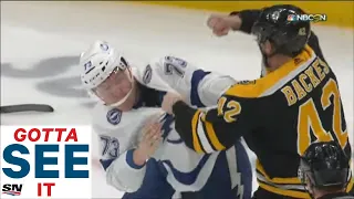 GOTTA SEE IT:  David Backes And Adam Erne Fight To A Draw In A Spirited Tilt