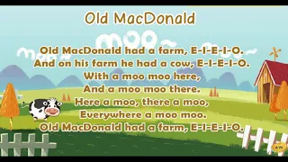 Old MacDonald Had a Farm 51Talk song with Lyrics