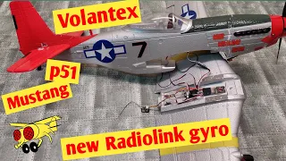 Radiolink Gyro setup - Volantex 768-1 Mustang P-51D 750mm RC airplane flight Stabiliser