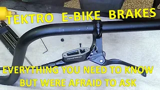 Tektro E-Bike Brakes HD-E350 detailed explanation of everything necessary to DIY Repairs and Mods