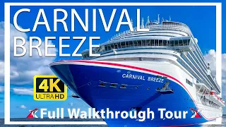 Carnival Breeze | Full Walkthrough Ship Tour & Review | New 2023 Tour | All Areas in 4k Ultra HD