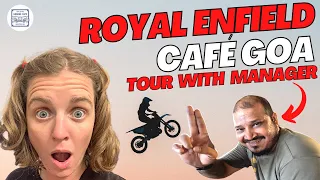 Visiting Royal Enfield Museum Café in GOA one year later - foreigners in India vlog