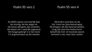 Psalm 95 vers 2 en 4