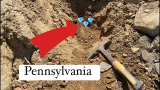 Pennsylvania Rockhound digging for treasure 💎 schuylkill county Crystal Hunt￼