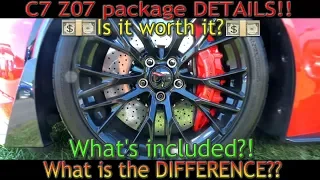 C7 CORVETTE Z07 package DETAILS! WHY the Z07 package is AMAZING!!