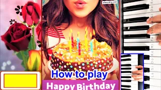 Happy Birthday To You~How to play~Piano Tutorial~Lyrics and chords