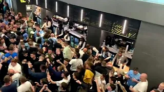 Manchester City fans chant "Sancho and Rashford let the country down!"