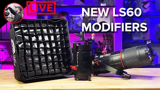 🔴 LIVE Hands on Look at New Aputure 60d/x Accessories - Spotlight Mini Zoom & Softbox