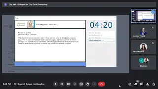 November 28, 2023 - City Council Budget (Continuation)