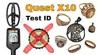 Wykrywacz metali Quest X10 - Test ID 💪 Porady dla początkujących detektorystów - Odcinek 73