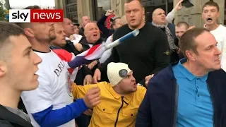 Violence erupts at anti-Muslim rally