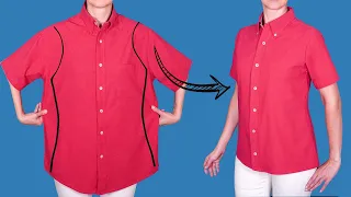 How to downsize a too loose shirt in 10 minutes!