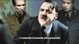 Hitler finds out that Lithuania lost against Macedonia (Lietuviški subtitrai)