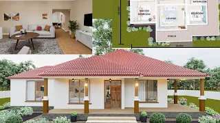 Beautiful 3 bedrooms house design exterior, interior plus layout