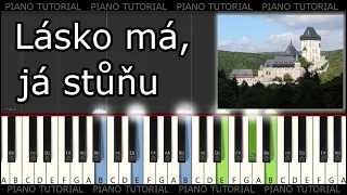 Helena Vondráčková - Lásko má, já stůňu - Noc na Karlštejně (piano tutorial / jak hrát)