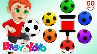 The Colors Song (Soccer Balls) + more nursery rhymes & Kids songs - Baby yoyo