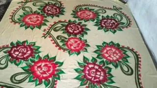 #new penting #chadar/bedsheet #design #khushi #kadaee #seelaee #penting centre