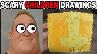 Mr Incredible Becoming Scared (scary children drawings)