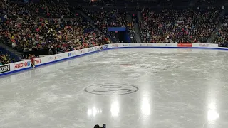 Evgenia Medvedeva warming up on the ice before her FS Skate Canada International 10/27/2018