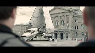 Swiss Police and Star Wars - Christmasspot (Stromtrooper gets a parking ticket / benalty)