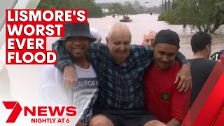 Lismore homes underwater, the town's worst flooding on record | 7NEWS