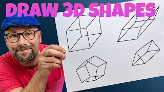 This art lesson can help you teach 3D shapes! How to draw three dimensional objects the easy way.