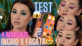 TEST || INGRID x FAGATA | PINA PALETTE | 4 MAKIJAŻE | TEST KOLEKCJI | wszystkie cienie |  🤩