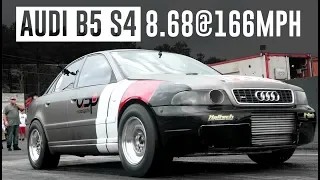 AUDI B5 S4 GOES 8.68 @ 166MPH // WATERFEST 24