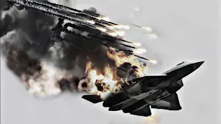 Terrifying Attack! US F-22 Pilot Destroys Russian SU-57 Fighter Jet Over Border Skies